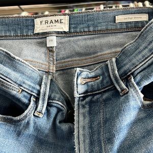frame denim le high skinny jeans